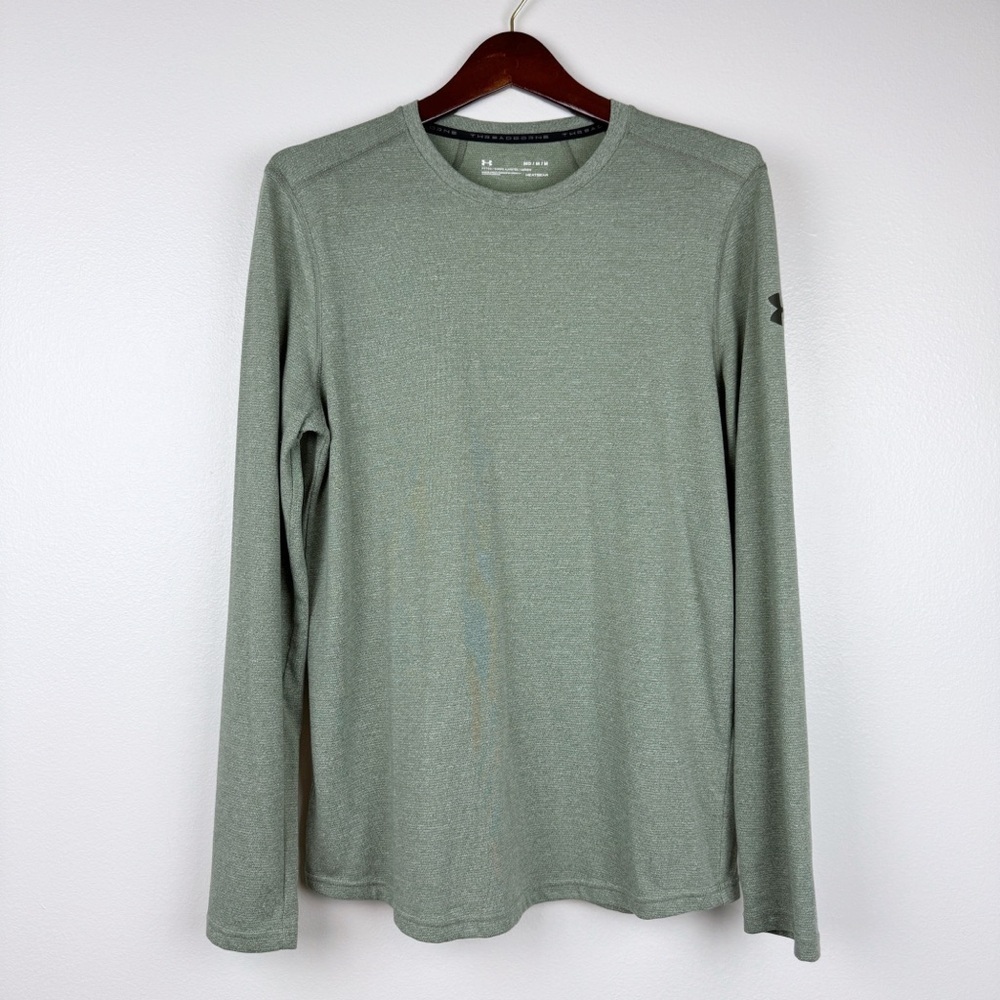 Under Armour Men's Long Sleeve Performance Workout Shirt Green Size M